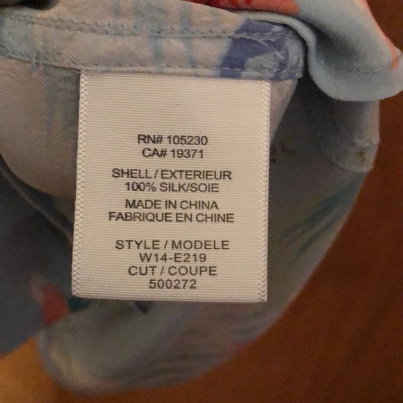 Equipment Hawaiian Silk Button Down Mini shirt dress size XS vintage - Picture 11 of 12